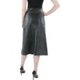 thumbnail image 3 of Anne Klein Womens Faux Leather Knee-Length Pencil Skirt, 3 of 3