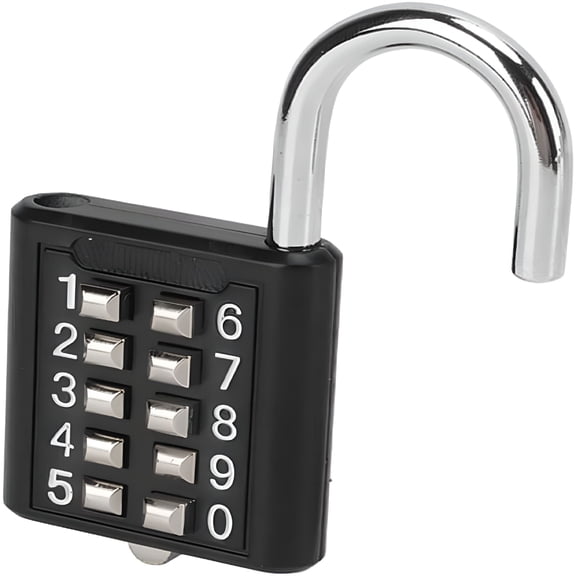 Aurelia 2026 New Waterproof 10 Digit Push Button Combo Padlock-Heavy Duty Outdoor Combination Lock for Gym Gate Toolbox Suitcase-Keyless&Weatherproof