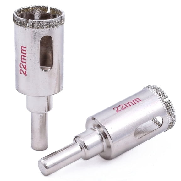 JINGLING 2Pcs 22 mm Diamond Hole Saws Granite Drill Bit Coated Masonry Tools for Stone