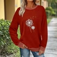 thumbnail image 2 of Posijego Women's Trendy Sweatshirts Graphic Long Sleeve Lightweight Casual Pullover Cute Sweatshirt for Women, 2 of 6