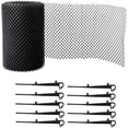 thumbnail image 1 of Plastic Gutter Guard Mesh Protector - Screen Roll 7” X 315”, 10 Clip Fixing Hooks, Leaf Protection Cover Netting to Stop Gutter Drain Downspout Clogging from Leaves Or Debris, 1 of 8
