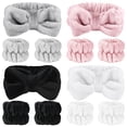 thumbnail image 1 of SLNZAPTY Juego de 12 diademas para lavado de cara para mujeres y niñas, de microfibra suave, envolturas para el cabello facial, spa, maquillaje, cuidado de la piel, diademas de baño, muñequeras para l, 1 of 2