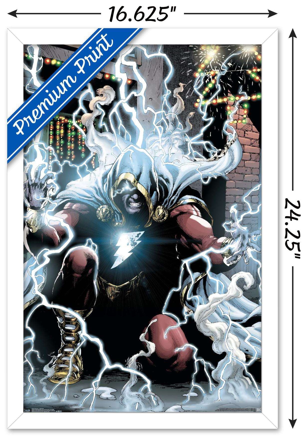 DC Comics Movie - Shazam - Lightning Wall Poster, 14.725" x 22.375", Framed