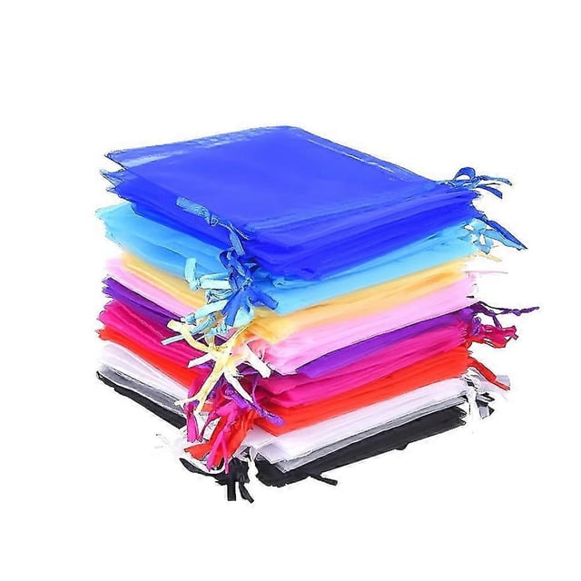 Organza Gift Bags for Wedding Decoration Use 100 Pieces Multi-Colored Organza Bags