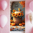 thumbnail image 4 of Autumn Leaves Pumpkin Banner Sunflower Decoration Wooden Barrel Bird Design for Fall Party Harvest Festival Home Decor, 4 of 8