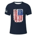 thumbnail image 5 of Gvdentm Mens Shirts USA Flag 4th of July Independence Day American Flag Men's Tee Shirt A07-Navy,XL, 5 of 5