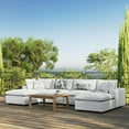 thumbnail image 3 of Modway Commix 6-Piece Outdoor Patio Sectional Sofa in White, 3 of 12