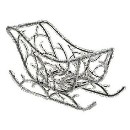 12 Winter Brown Heavily Iced Sleigh Table Top Decoration 12 Winter Brown Heavily Iced Sleigh Table Top Decoration