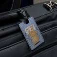 thumbnail image 4 of Put Food in Me Hungry Cat Funny Humor Rectangle Leather Luggage Card Suitcase Carry-On ID Tag, 4 of 5
