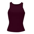 thumbnail image 3 of YUEJUIR Tank Top Sleeveless Tank Top Blouse Women Racerback Slim Top Knit Ribbed Shirt Women's Blouse Tanks for Women Womens Shirts (Red2,L), 3 of 5
