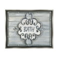 thumbnail image 3 of Stupell Industries Bath Grey Bead Board with Scroll Plaque Bathroom Luster Gray Framed Floating Canvas Wall Art, 24x30, by Bonnie Wrublesky, 3 of 5