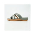 thumbnail image 6 of Fangasis Ladies Slides Soft Slippers Open Toe Wedges Daily Non Slip Shoes Gray 5.5, 6 of 9