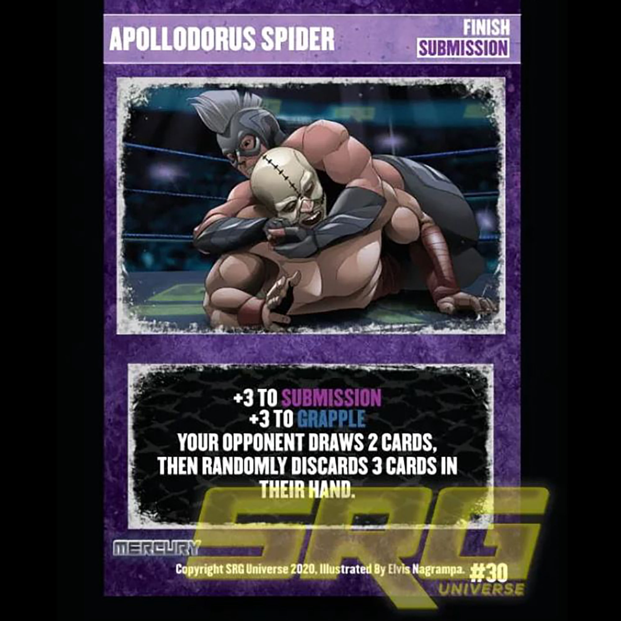 Supershow Cosmic Crusader: Mercury - Wrestling Card and Dice Game. SRG Structure Deck. Ages 12+, 2-6 Players, 10 Min Game Play