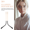 thumbnail image 3 of Eyeglasses Repair Kit Sunglasses Replacement Temple Spring Legs Arm Metal Frame Parts Silver, 3 of 6