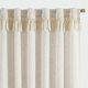 thumbnail image 1 of Cortinas Jinchan, mezcla de lino bohemio, 240 x 245 cm, con borlas, color beige, 1 of 9