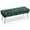 Green, variant on MoNiBloom Velvet Ottoman Bench Upholstered Bench with Padded Seat, Footrest Foot Stool with Golden Metal Legs for Bedroom Living Room Entryway, Lavender