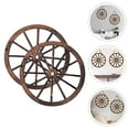 thumbnail image 7 of DEEPCRAFF vintage wall decor Wagon Wheel Wall Decor Light Brown 2pcs, 7 of 7
