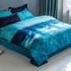 thumbnail image 3 of Juego De Cama De Microfibra De 4 Piezas con Estampado De Cielo Estrellado, Funda Nórdica, Sábana Y 2 Fundas De Almohada, Juego De Cama para Dormitorio De Adultos Y Niños (delfín Azul, 220x240), 3 of 5
