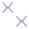 thumbnail image 2 of Inteprter Alfombrilla resistente al calor Aislamiento cruzado de comedor Mantel individual Posavasos Plegable Púrpura Violeta 2piezas Inteprter CBP193196, 2 of 6