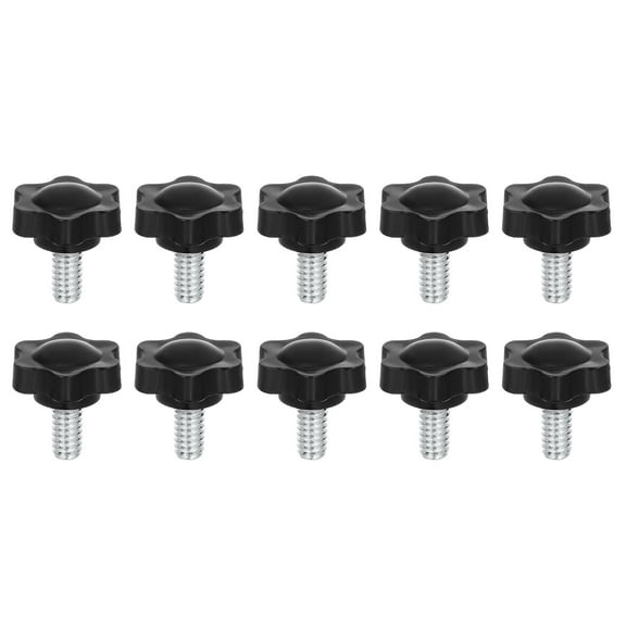 Uxcell 10Pack Clamping Screw Knob, Plum Hex Shaped Screws Handle 1/4"-12 Male Thread