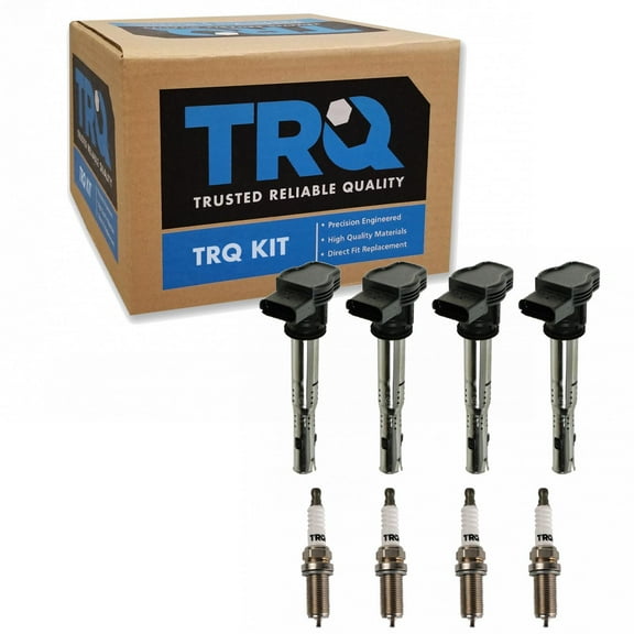 TRQ Ignition Coil & Iridium Spark Plug Kit Set for Audi Volkswagen ICA71803 Fits select: 2009-2017 VOLKSWAGEN TIGUAN, 2011-2017 AUDI Q5