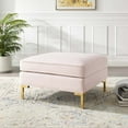 thumbnail image 2 of Accent Chair Ottoman, Velvet, Pink, Modern Contemporary Urban Design, Living Lounge Room Hotel Lobby Hospitality, 2 of 5
