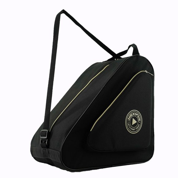 Bolsa para patines HEXIFUL negra y dorada, impermeable y de gran capacidad