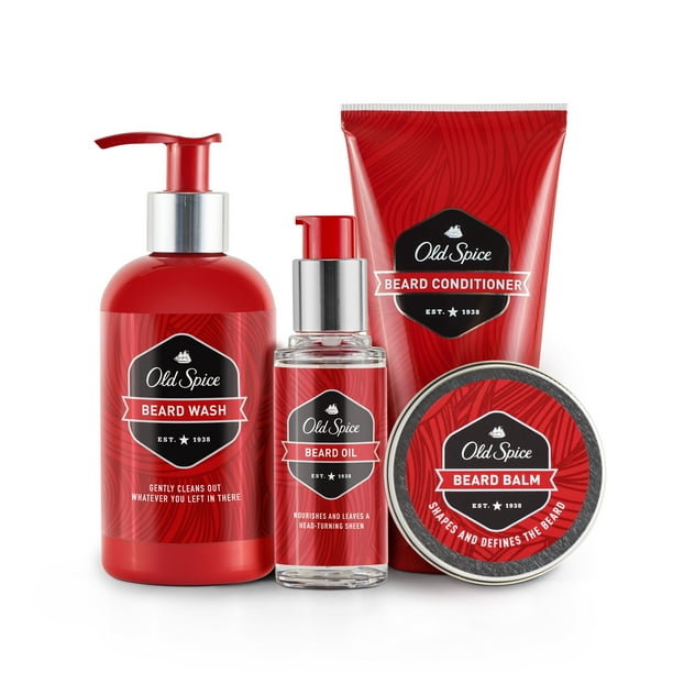 Old Spice Beard Wash and Shampoo, Conditioner, Balm and Oil for Men