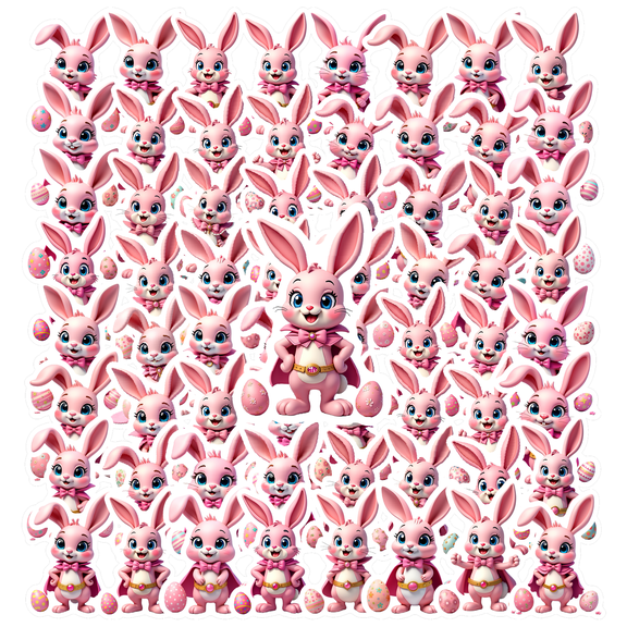 35pcs-100pcs Cute Rabbit Stickers DIY Stickers Easter Children Stickers Kids Stickers for Laptops Suitcases Phones