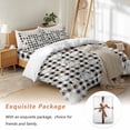 thumbnail image 7 of Thanksgiving Pumpkin Bedding Duvet Cover Set Twin Size 4 Pieces Fall Leaves Botanical Black Plaid Bedding Set with Zipper Closure, 1 Comforter Cover 68x86 Inches 1 Flat Sheet & 2 Pillow Cases, 7 of 7