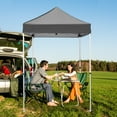 thumbnail image 3 of INTER HUT 5x5 Outdoor Pop up Canopy Gazebo, Instant Easy Set up Outdoor Canopy Commercial Fair Shelter, Gray, 3 of 9