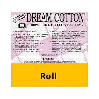 QUILTERS DREAM COTTON BATTING - SELECT NATURAL TWIN 93 X 72 NEW IN PACKAGE