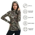 thumbnail image 5 of BASSDASH Women's UPF 50+ Camo Hunting Hoodie with Neck Gaiter Breathable Performance Long Sleeve Fishing Hooded Tee FS03W, 5 of 7