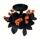 thumbnail image 1 of Candelabro de Halloween negro Yuanzi con flores naranjas y hojas oscuras - Decoración de mesa navideña otoñal - Centro de mesa DIY con un ambiente misterioso - Material duradero - Fácil de limpiar, 1 of 2
