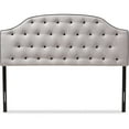 thumbnail image 4 of Baxton Studio Windsor Modern and Contemporary Greyish Beige Fabric Upholstered Scalloped Buttoned Queen Size Headboard, 4 of 4