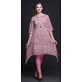 thumbnail image 3 of Bimba Feuilles Roses et Jasmin de Nuit Hauts à Imprimé Floral pour Femmes Kurti Asymétrique Robe d'Été pour Filles XSmall, 3 of 6