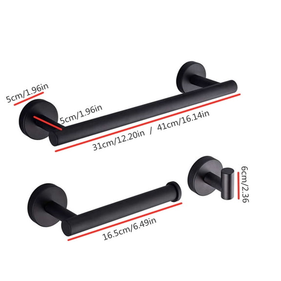 Wall Stainless Steel Bathroom Hardware Set Accessories Brushed Towel Bar Towel Ring Toilet Paper Holder Hook Bathroom Kit Towel