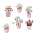 thumbnail image 1 of 6 piezas de flores artificiales en maceta, miniplantas decorativas, pequeñas plantas falsas con maceta para escritorio, hogar, boda, fiesta, estante Estilo A, 1 of 8