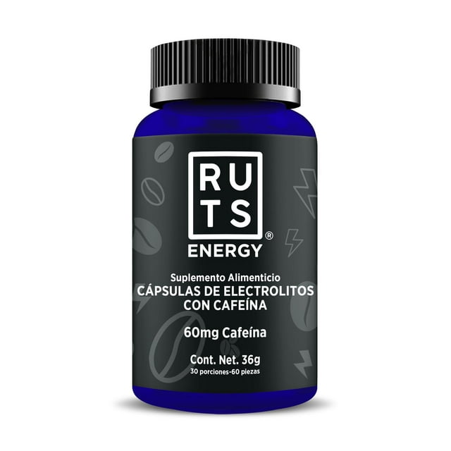 Cápsulas de Electrolitos RUTS Energy con Cafeína