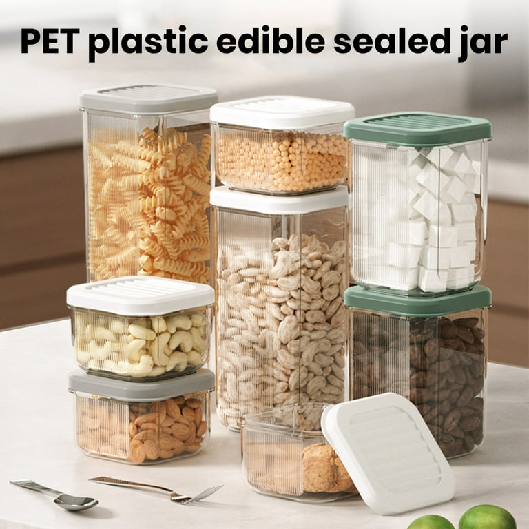 Sealed Food Storage Box Rice Cereal Container Kitchen Food Moisture-proof  Sealed Tank with Measuring Organizer Grains Dispenser
