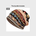 thumbnail image 1 of Bohemia Soft Flower Print Sleep Beanie Hat,Cap Circumference 23 Inches /58 Cm, 1 of 1