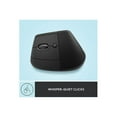 thumbnail image 5 of Logitech Lift Left Vertical Ergonomic Mouse, Left-handed, Wireless, Bluetooth or Logi Bolt USB, Quiet clicks, 4 buttons, compatible with Windows/macOS/iPadOS, Laptop, PC - Graphite, 5 of 5