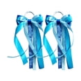 thumbnail image 2 of Blue Ribbon Bow Martin Boot Bows for Cowboy Boot Decorations Blue Glitter Glitter Pearl Lace Layered Boot Accessories for Holiday Birthday School Party Decor, 2 of 3