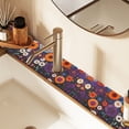 thumbnail image 2 of Yayeee Faucet Mat for Kitchen Sink 14.7" Diatomite Long Splash Guard Pad, Purple Flowers, 2 of 7