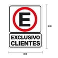 thumbnail image 2 of CARTEL ESTACIONAMIENTO EXCLUSIVO CLIENTES LICA CARTEL 104, 2 of 2