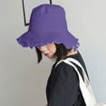 thumbnail image 2 of EnJoCho Fall Hat for Women Fisherman Hat Summer Visor Simple Casual Hat Trimmed Basin Hat Foldable Washed Cloth Hat, 2 of 9