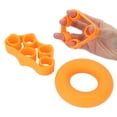 thumbnail image 4 of Hand Grip Strengthener Kit, Washable Silicone Strength Trainer Orange Hand Grip Exerciser Ring  For Finger Recovery, 4 of 8