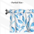 thumbnail image 5 of Drapery Wear Rod Short Curtain 54x18in Filter With Light Feature For Easy Installation Rod Free For Bedroom Kitchen Bathroom\r\n Watercolor Light Blue Leaves (3), 5 of 7