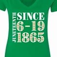 thumbnail image 4 of Inktastic Juneteenth Since 6-19-1865 Women's V-Neck T-Shirt, 4 of 5