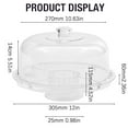 thumbnail image 2 of 1Pc Multifunctional Plastic Cake Stand with Dome Lid,Cake Plate and Plastic Cake Cover with Detachable Base,Desert Serving Plate and Cover,12 inch Wide Plastic Decorative Kitchen Platter Cake Pan, 2 of 8
